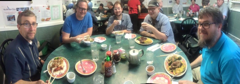 Lunch time afterwards with Steve Sanders, Jacob Adams, Aaron Goldbeck, Aaron Madrid and John Shrader