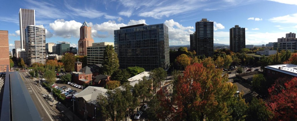 View of downtown Portland and beyond