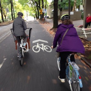 If the street doesn't have a bike lane it likely has sharrows
