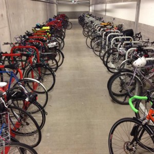 PSU's newest jammed bike commuter facility.