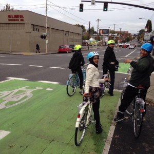 One of the many green boxes at an intersection